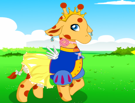 Baby zsiráf állatos öltöztetős játék