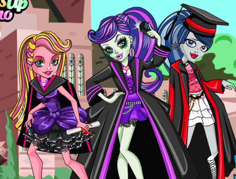 Diplomás lányok Monster high öltöztetős játék