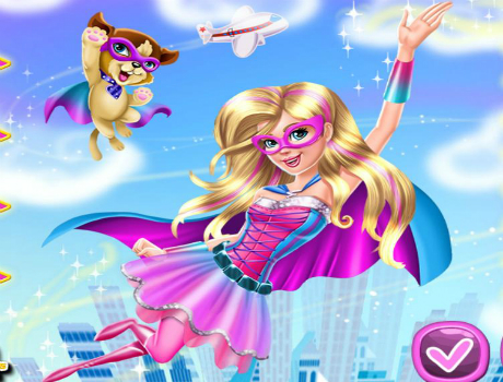 Szuper hősök Barbie öltöztetős játék