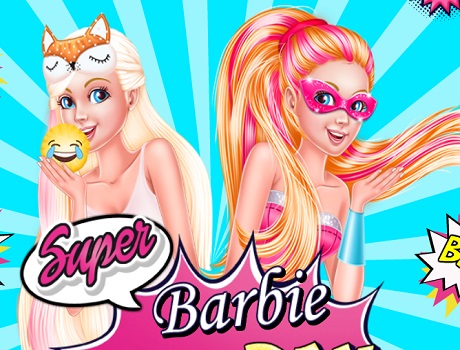 Szuperhős lusta nap Barbie öltöztetős játék
