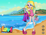 Lagoona Blue strandol Monster high öltöztetős játék