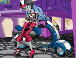 Ghoulia motoros stílusa Monster high öltöztetős játék