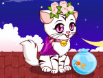 Perzsa macska állatos öltöztetős játék