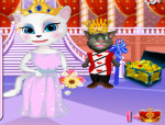 Angela királynő állatos öltöztetős játék
