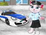 Angela rendőrként állatos öltöztetős játék