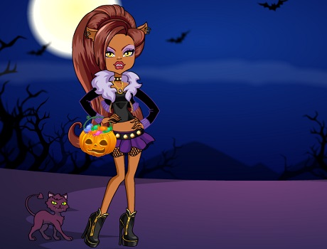 Clawdeen Halloween stílusa öltöztetős Monster high játék