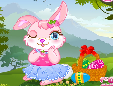 Húsvéti nyuszi állatos öltöztetős játék