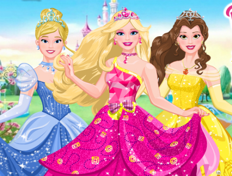 Legszebb hercegnő Barbie öltöztetős játék
