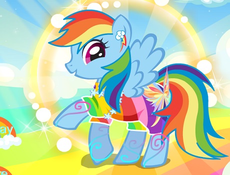 Rainbow dash állatos öltöztetős játék