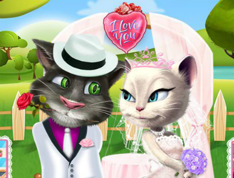 Tom és Angela esküvői divat állatos öltöztetős játék