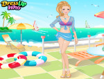 Barbie Beach parti öltöztetős játék
