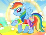 Rainbow dash állatos öltöztetős játék